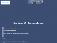 maxmeyerag.ch Webseite Vorschau