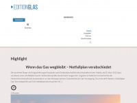 editionglas.de Webseite Vorschau