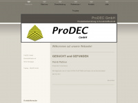 prodec.ch Webseite Vorschau