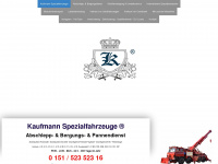 kaufmann-spezialfahrzeuge.com Webseite Vorschau
