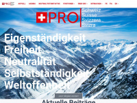 proschweiz.ch Webseite Vorschau