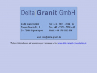 delta-granit.de Webseite Vorschau