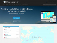 shippingexplorer.net Webseite Vorschau