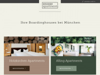 snooze-apartments.com Webseite Vorschau