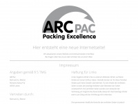 arcpac.de Webseite Vorschau