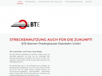 bte-eisenbahn.de Webseite Vorschau