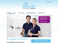 nickles-zahnmedizin.de Webseite Vorschau