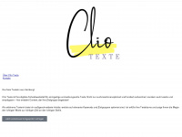 clio-texte.de Webseite Vorschau
