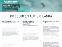 kitesurfen-sri-lanka.at Webseite Vorschau
