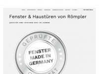 roempler-fenster.de Webseite Vorschau