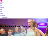 musikmittelschulen.at Webseite Vorschau