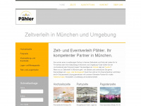 zeltverleih-paehler.de Webseite Vorschau