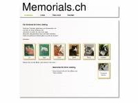 memorials.ch Webseite Vorschau