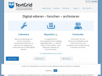 textgrid.org Webseite Vorschau
