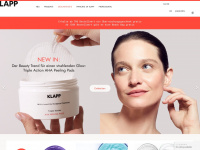 klapp-skincare.com Webseite Vorschau