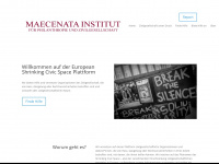 shrinkingspace.eu Webseite Vorschau