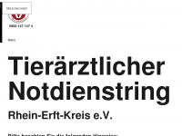 tieraerztlicher-notdienst-rhein-erft.de Webseite Vorschau