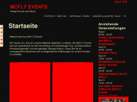 mcfly-events.de Webseite Vorschau