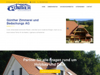 guentherag.ch Webseite Vorschau
