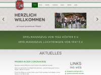 spielmannszug-hxl.de Webseite Vorschau