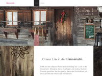 hansenalm.at Webseite Vorschau