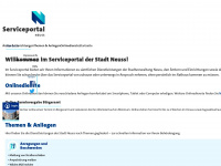serviceportal-neuss.de Webseite Vorschau