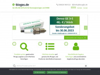 e-biogas.de Webseite Vorschau