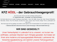 kfz-hoedl.at Webseite Vorschau
