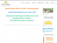 solarwehntal.ch Webseite Vorschau