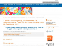 oeggf2021.univie.ac.at Webseite Vorschau