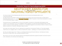 award-nachhaltigkeitsprojekte.de Webseite Vorschau