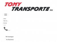 tomy-transporte.ch Webseite Vorschau