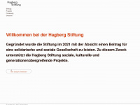 hagbergstiftung.ch Webseite Vorschau