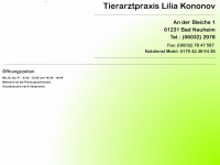 tierarztpraxis-kononov.de Webseite Vorschau