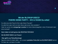 blowup-disco.at Webseite Vorschau