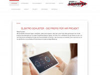 schuster-elektro.at Webseite Vorschau