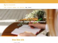 sinas-textschmiede.de Webseite Vorschau
