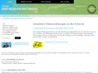 covid-impfnebenwirkungen.ch Webseite Vorschau