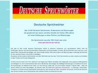 deutsche-sprichwoerter.de Webseite Vorschau