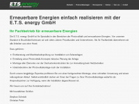 ets-energy.de Webseite Vorschau