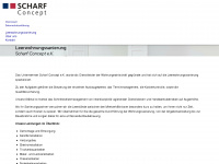 scharf-concept.de Webseite Vorschau