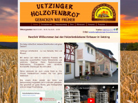 uetzinger-holzofenbrot.de Webseite Vorschau