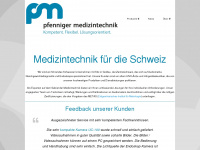 pfenniger-medizintechnik.ch Webseite Vorschau