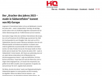 hq-europe.com Webseite Vorschau