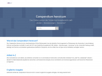 compendium-heroicum.de Webseite Vorschau