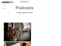 podcasts.fernfh.ac.at Webseite Vorschau