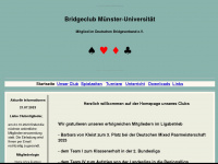 bridgeclub-muenster-universitaet.de Webseite Vorschau