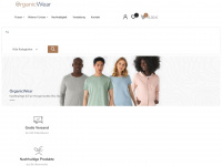 organic-wear.shop Webseite Vorschau