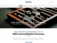 anovatreuhand.ch Webseite Vorschau