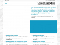 streamboxstudios.de Webseite Vorschau